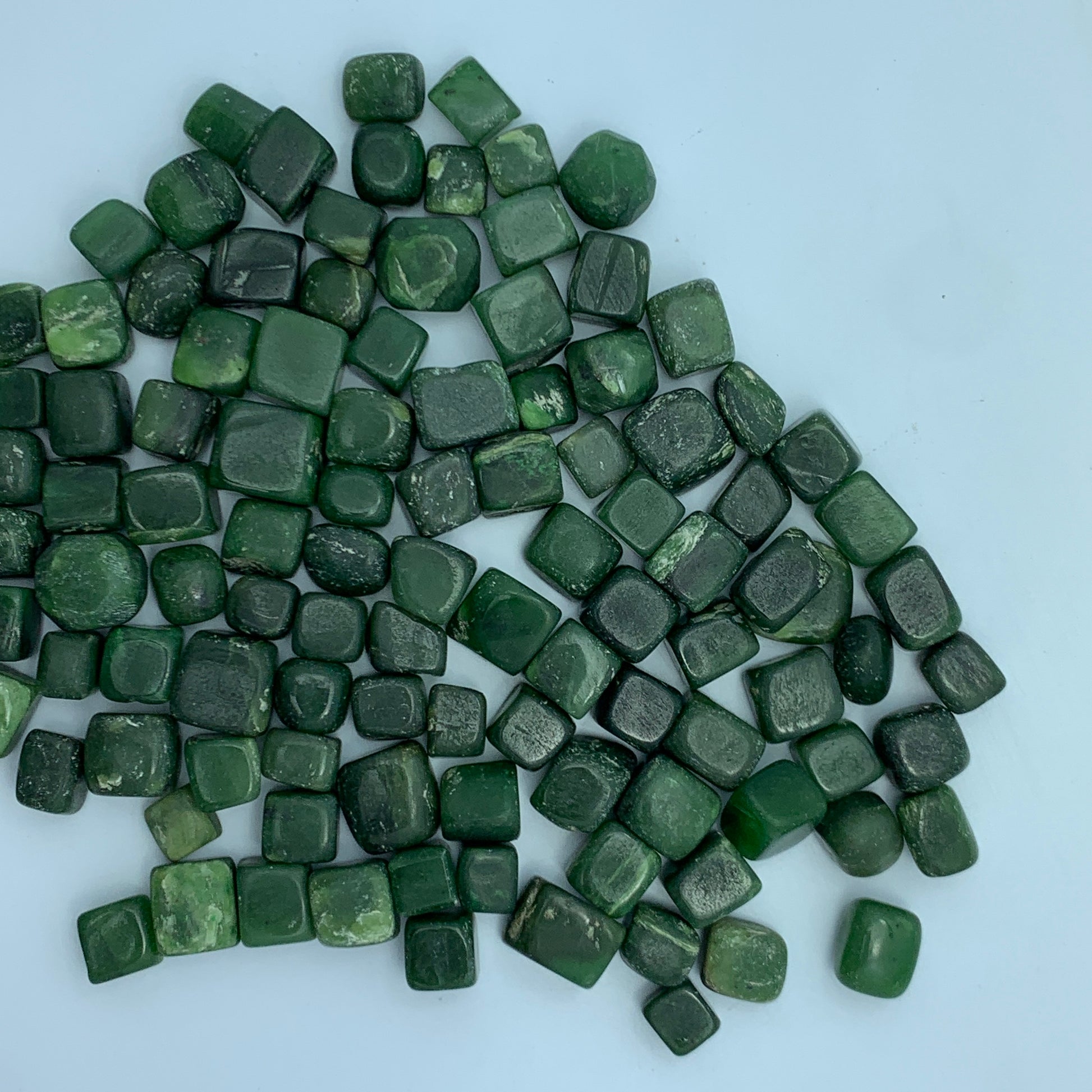 Nephrite Jade, Jade Tumble, 30 Grams, Polished Stone, Green Jade, Pakistan Crystal, Healing Crystal, Heart Chakra, Prosperity Stone, Tumbled Gemstone