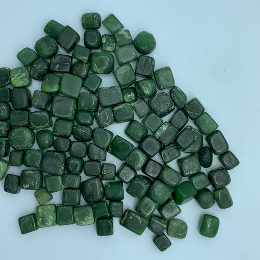 Nephrite Jade, Jade Tumble, 30 Grams, Polished Stone, Green Jade, Pakistan Crystal, Healing Crystal, Heart Chakra, Prosperity Stone, Tumbled Gemstone