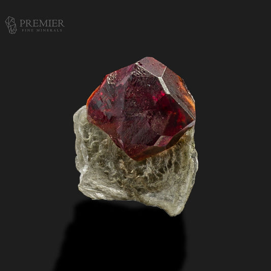 Etched Rhodolite Garnet Crystal with Muscovite Matrix – Skardu Pakistan