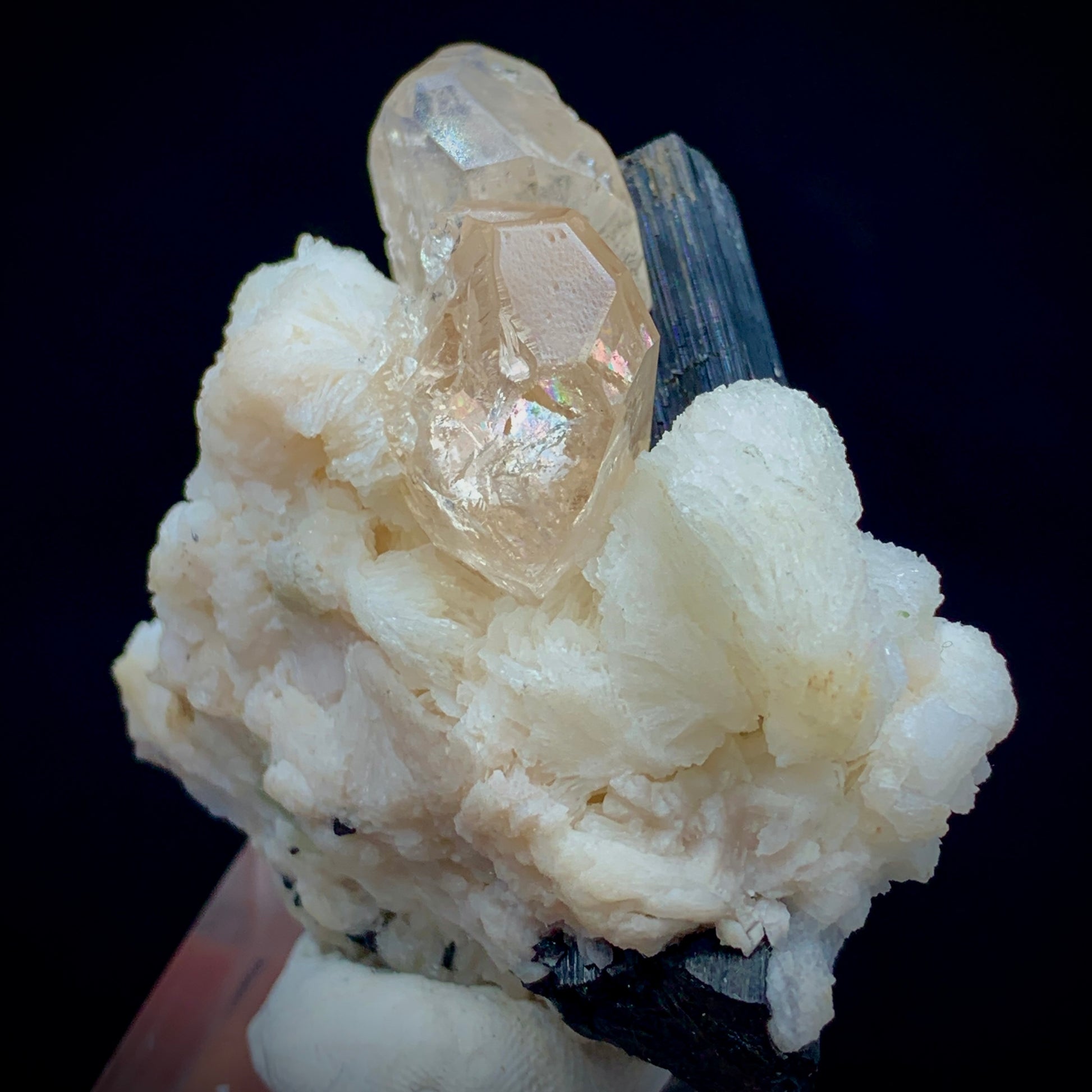 Topaz Crystal, 829 Carats, Topaz Twin, Double Terminated, Schorl, Black Tourmaline, Albite Matrix, Skardu Pakistan, Museum Grade, Investment Stone, Rare Mineral, Collector Specimen, Crystal Dimensions