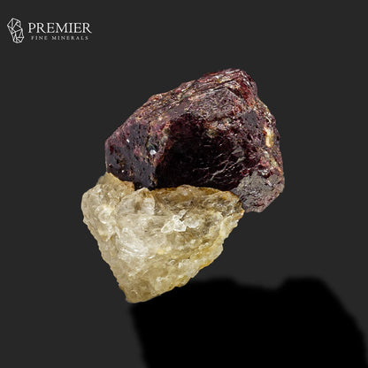 Etched Almandine Garnet Crystal on Feldspar – Skardu Pakistan