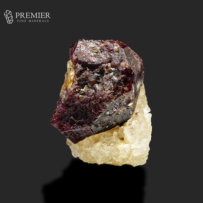 Etched Almandine Garnet Crystal on Feldspar – Skardu Pakistan