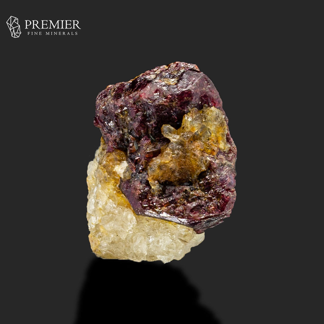 Etched Almandine Garnet Crystal on Feldspar – Skardu Pakistan
