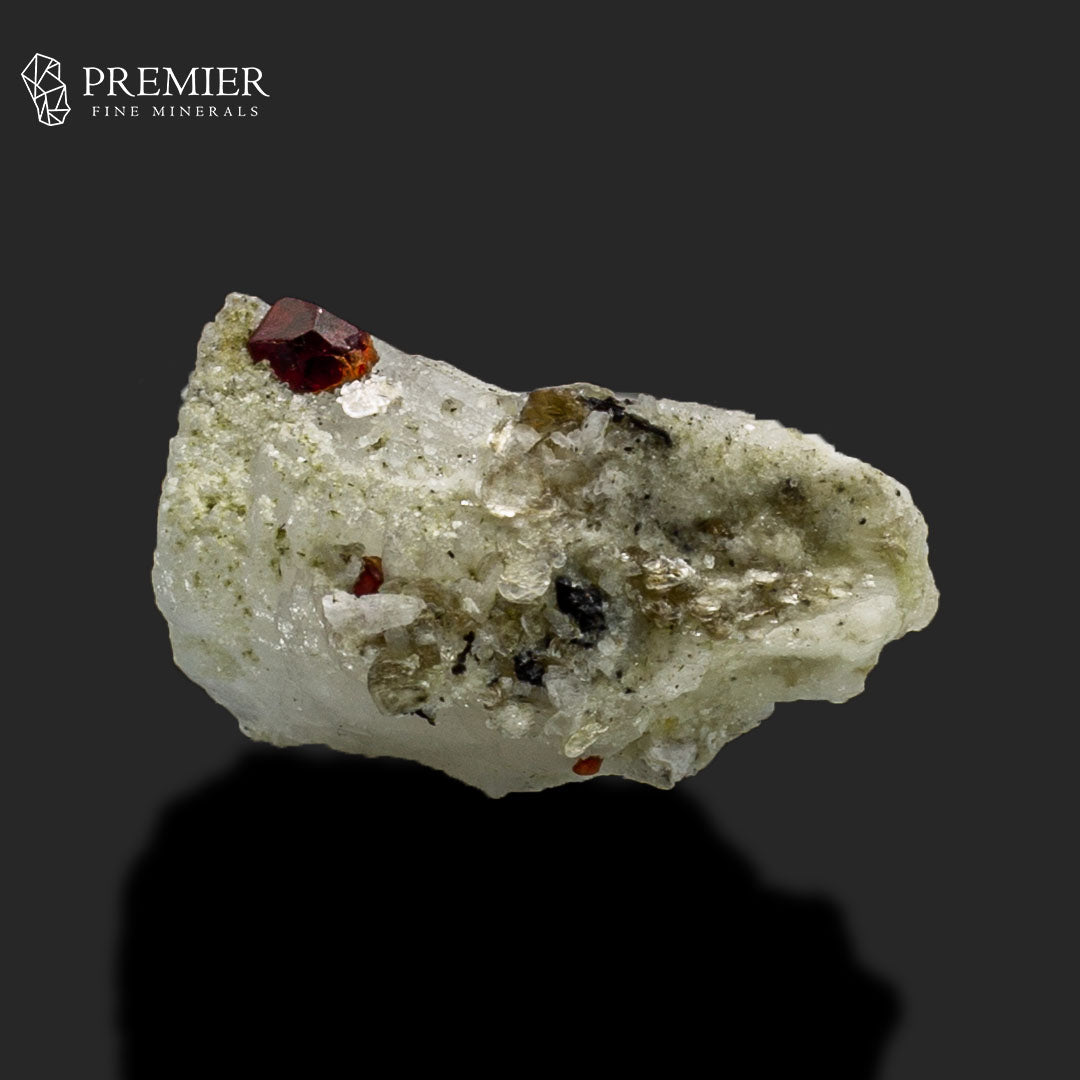 Rhodolite Garnet Crystals with Mica on Feldspar – Skardu Pakistan