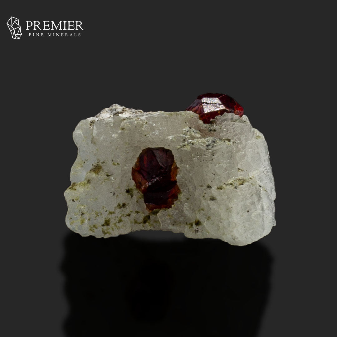 Rhodolite Garnet Crystals on Feldspar Specimen – Skardu
