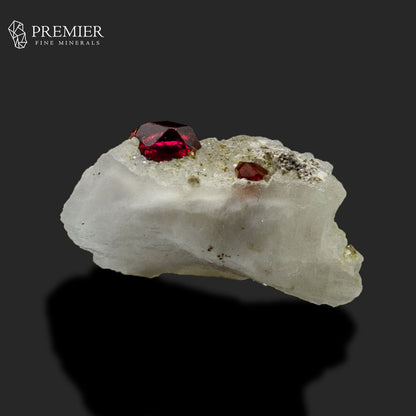 Rhodolite Garnet Crystals on Feldspar Specimen – Skardu