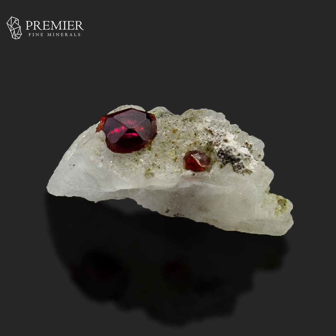 Rhodolite Garnet Crystals on Feldspar Specimen – Skardu
