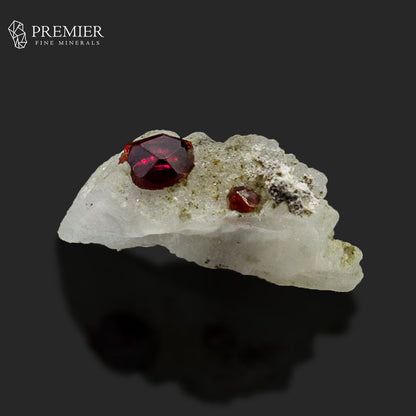 Rhodolite Garnet Crystals on Feldspar Specimen – Skardu