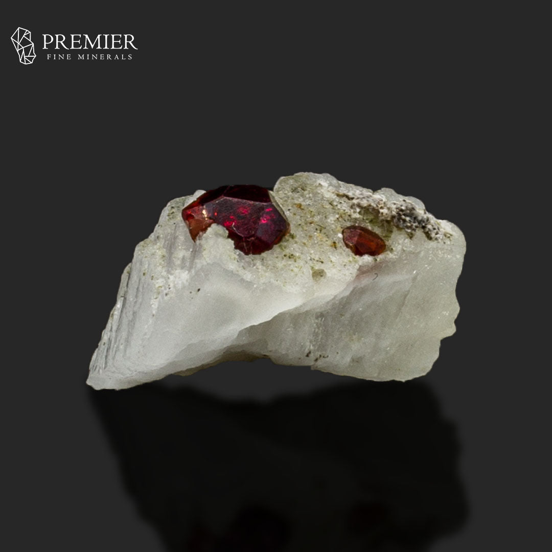 Rhodolite Garnet Crystals on Feldspar Specimen – Skardu