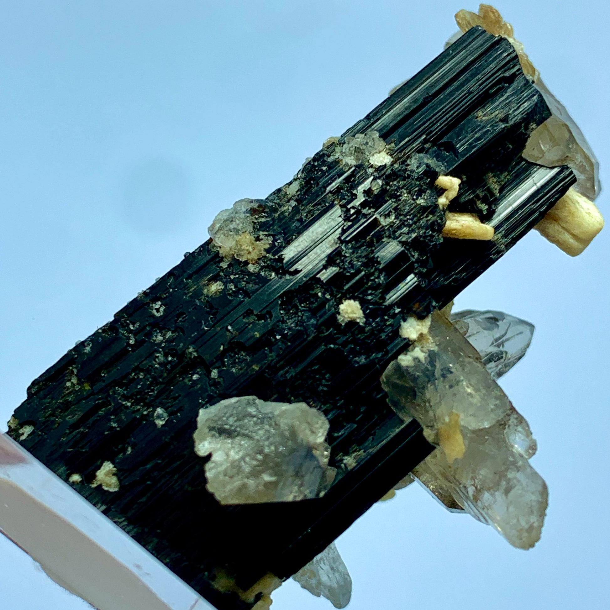 Cathedral Quartz, Black Tourmaline, Muscovite Mica, Tourmaline on Matrix, Etched Quartz, Feldspar Mineral, Afghanistan Specimen, Multi-Mineral, Raw Crystal, Collector Grade

