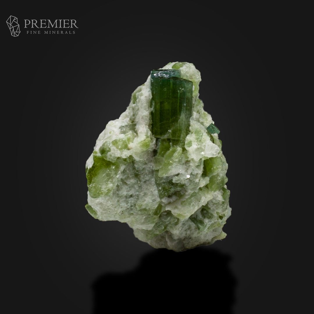 Green Tourmaline Crystal Cluster on Matrix –  Afghanistan