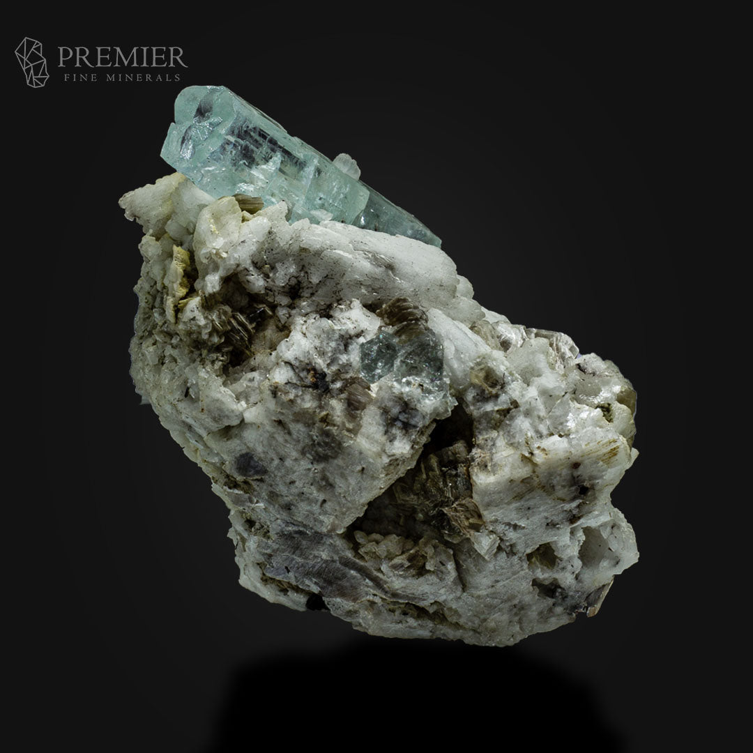 Aquamarine Crystal with Mica & Feldspar