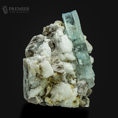 Aquamarine Crystal with Mica & Feldspar