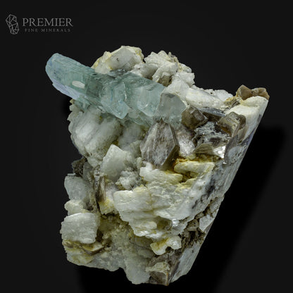 Aquamarine Crystal with Mica & Feldspar