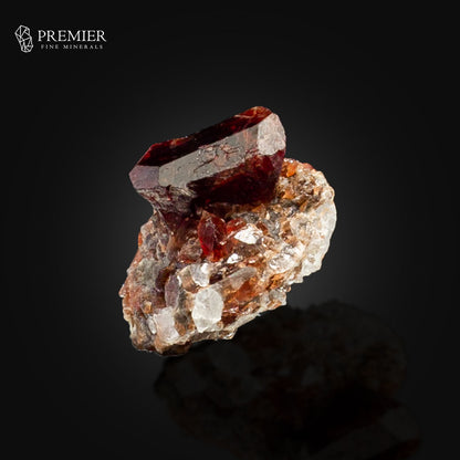 Etched Rhodolite Garnet on Matrix – Skardu Pakista
