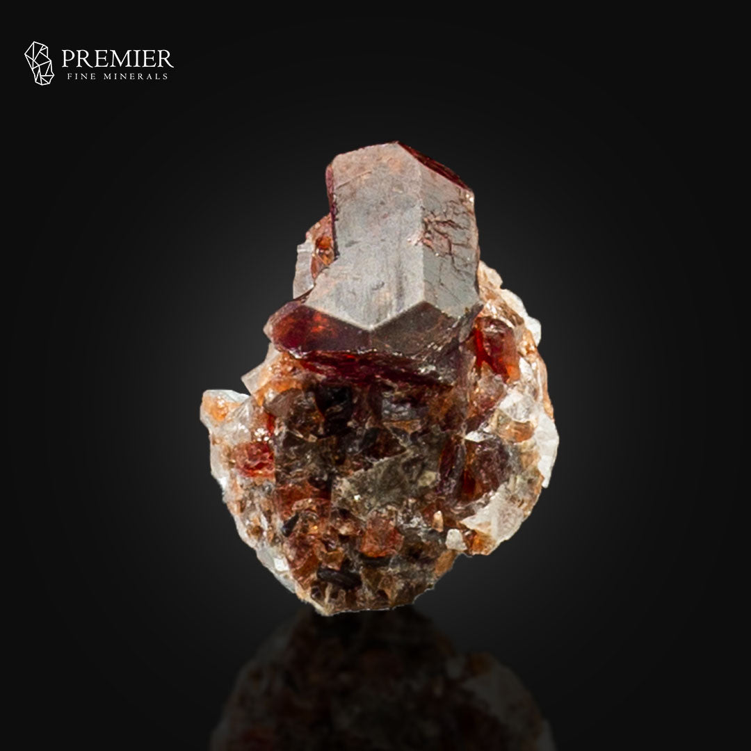 Etched Rhodolite Garnet on Matrix – Skardu Pakista