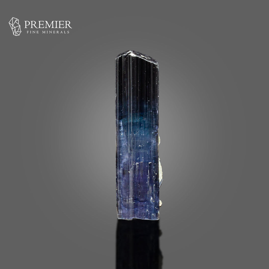 Indicolite Tourmaline Crystal with Matrix Inclusion – Afghanistan