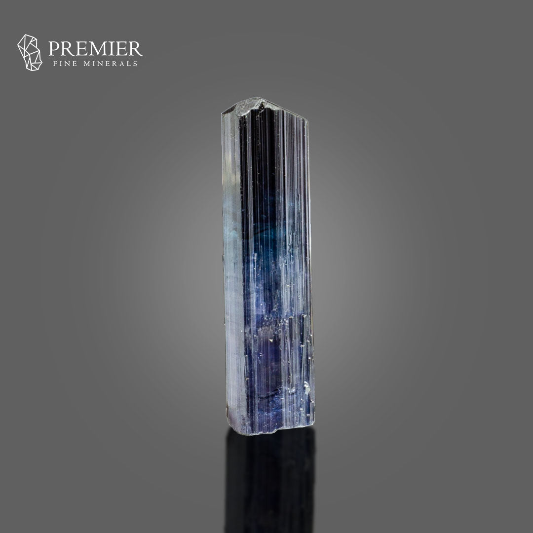 Indicolite Tourmaline Crystal with Matrix Inclusion – Afghanistan