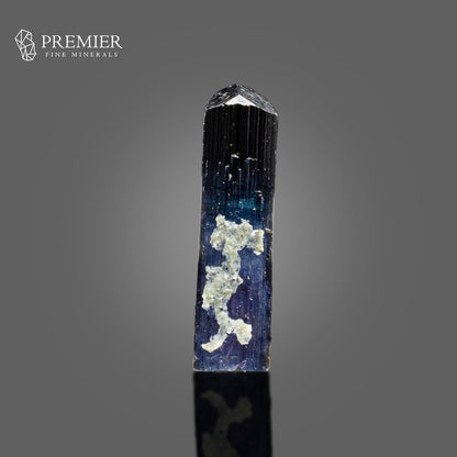 Indicolite Tourmaline Crystal with Matrix Inclusion – Afghanistan