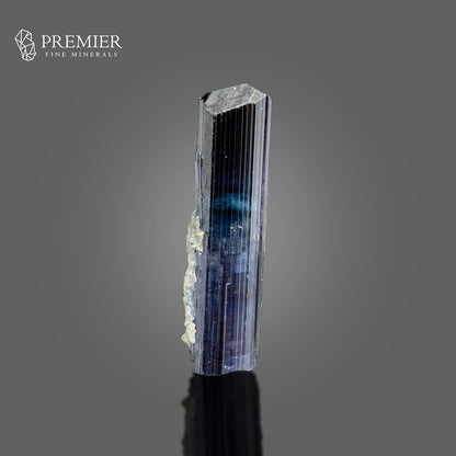 Indicolite Tourmaline Crystal with Matrix Inclusion – Afghanistan