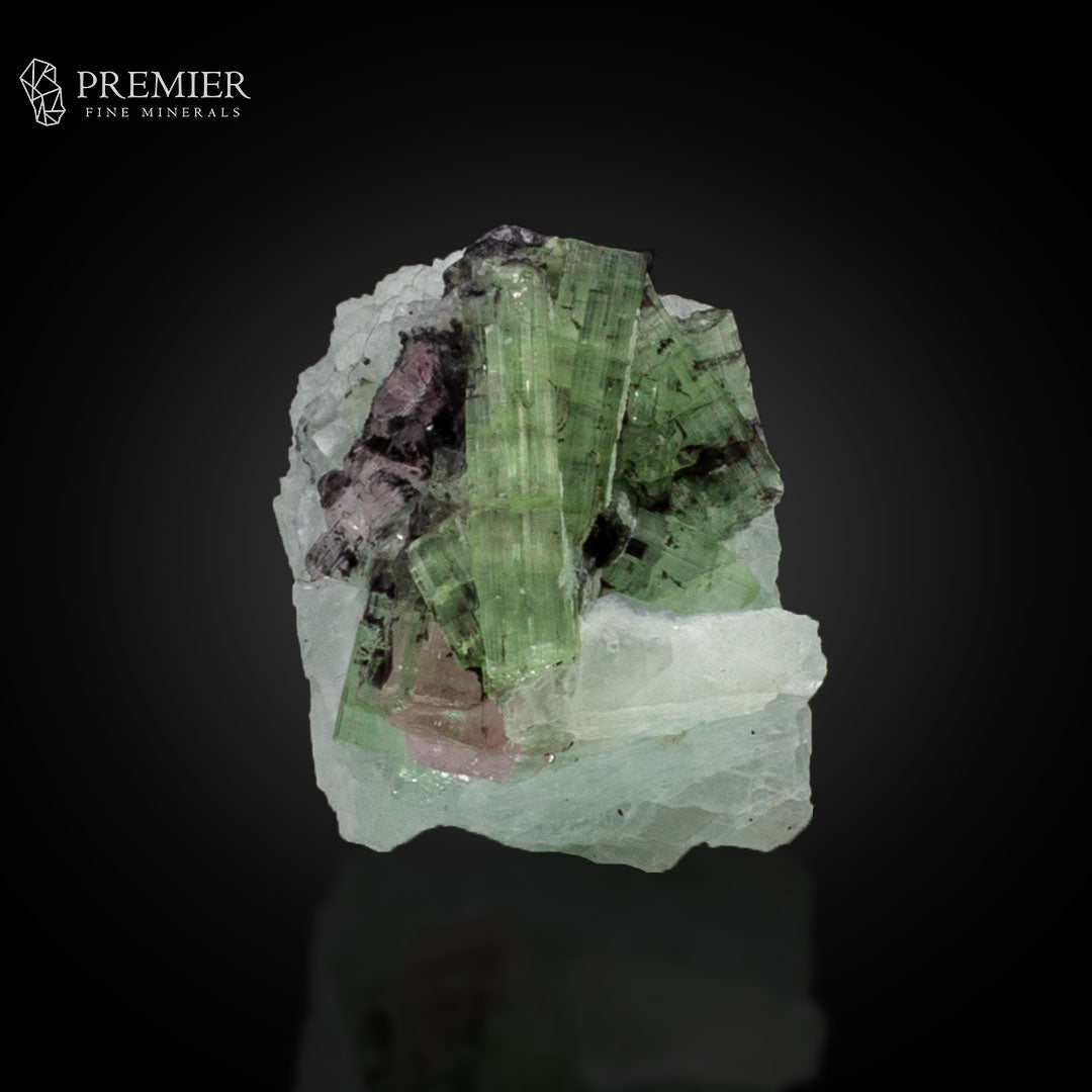 Watermelon Tourmaline Cluster on Feldspar – Afghanistan