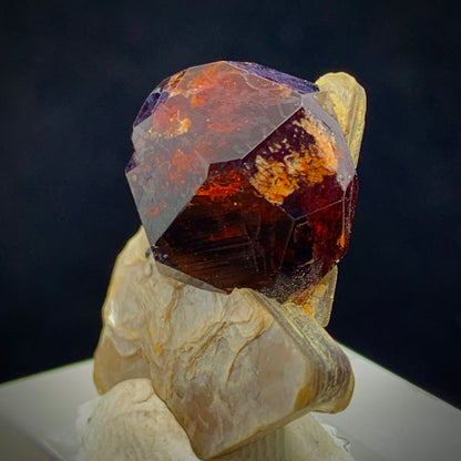 Almandine Garnet, Garnet on Muscovite, Skardu Pakistan, Muscovite Matrix, Garnet Crystal, Red Garnet, Mineral Specimen, Collector Crystal, Root Chakra, Pakistan Gemstone