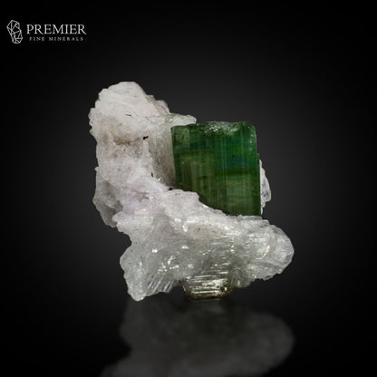 Green Tourmaline on Feldspar – Afghanistan Thumbnail