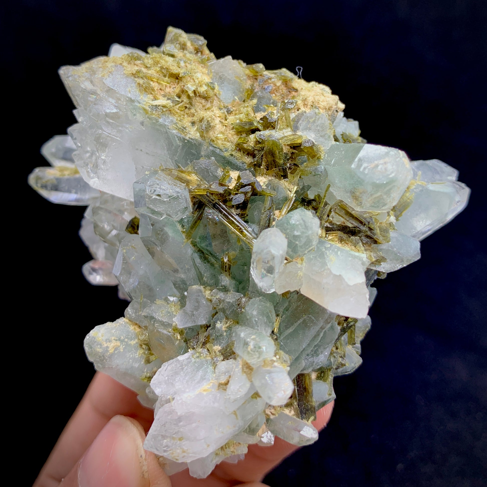 Epidote Crystal, Quartz Cluster,  Massive Mineral, Green Crystal, Heart Chakra, Abundance Stone, Collector Specimen, Investment Stone, Mineral Association, Crystal Dimensions, Natural Specimen