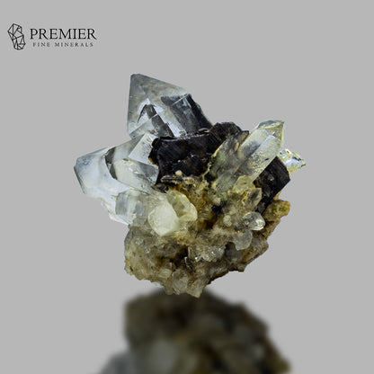 Rare Brookite Included in Quartz Cluster - Pakistan