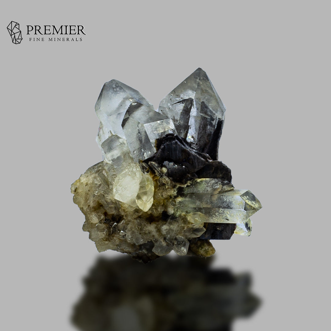 Rare Brookite Included in Quartz Cluster - Pakistan