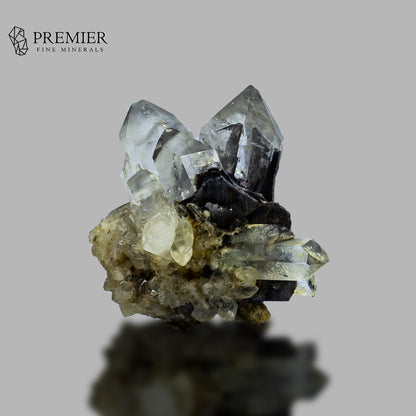 Rare Brookite Included in Quartz Cluster - Pakistan