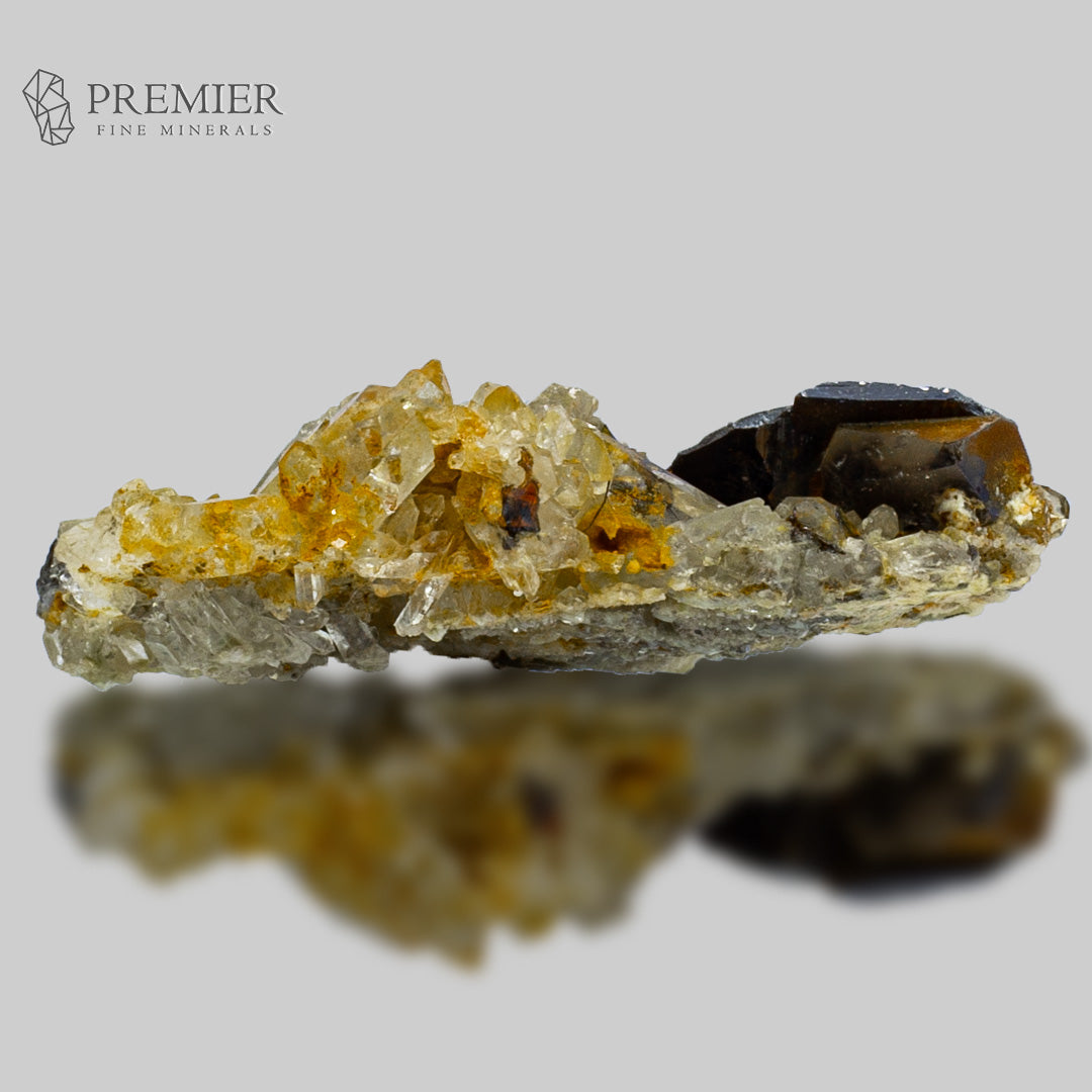 Brookite Crystals on Quartz Cluster from Pakistan