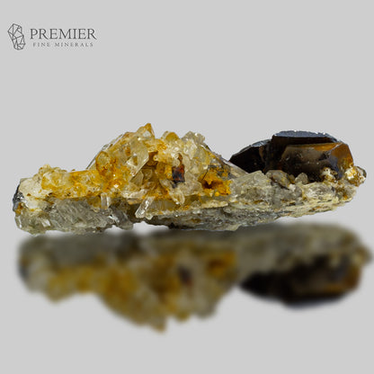 Brookite Crystals on Quartz Cluster from Pakistan