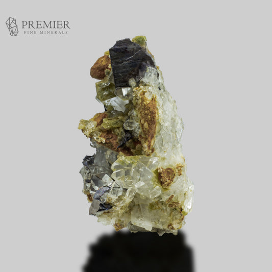 Brookite Quartz Cluster with Green Chlorite - Pakistan