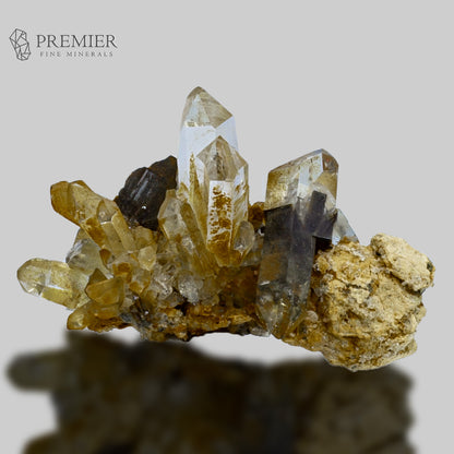 Brookite Crystal Inclusions in Quartz Cluster - Pakistan