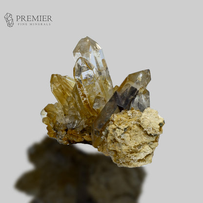 Brookite Crystal Inclusions in Quartz Cluster - Pakistan