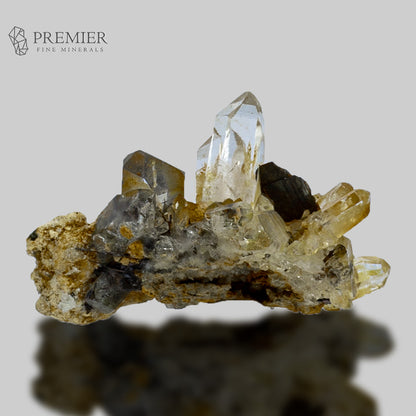 Brookite Crystal Inclusions in Quartz Cluster - Pakistan