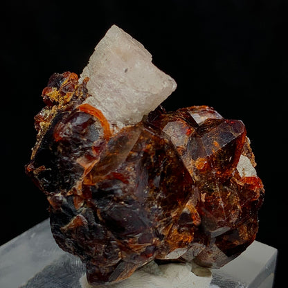 Etched Apatite, Spessartine Garnet, 285 Carats, 57 Grams, Pakistan Mineral, Rare Crystal Habit, Apatite on Garnet, Collector Specimen, Miniature Specimen, Etched Crystal, Mineral Association, Unique Specimen, Crystal Etching