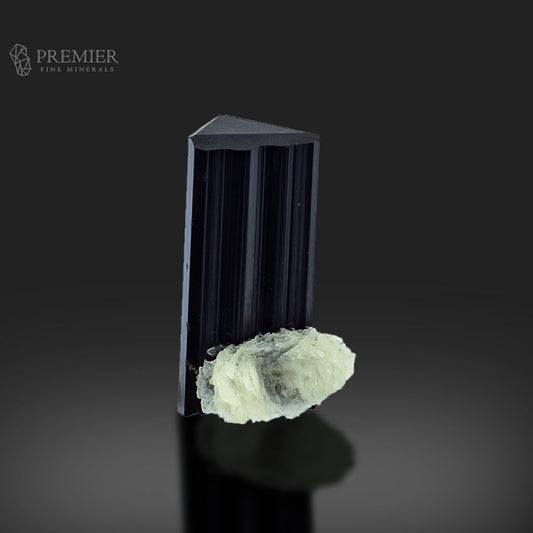 Black Tourmaline Crystal with Albite – 60ct Afghanistan