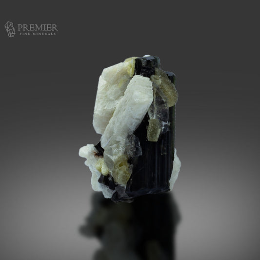 Green Cap Tourmaline with Quartz, Mica & Feldspar – Pakistan