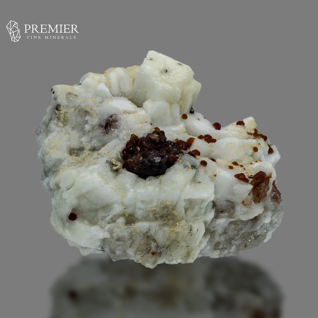 Spessartine Garnet, Orange Garnet, Feldspar, Skardu Pakistan, 237g, Mineral Specimen, Natural Crystal, Cabinet Specimen, Mandarin Garnet, Himalayan Minerals