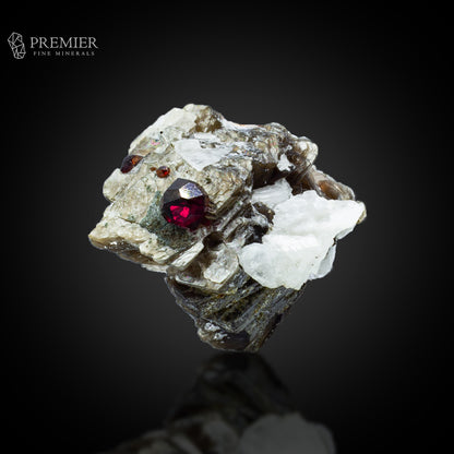 Rhodolite Garnet on Star Mica & Feldspar – Skardu Pakistan