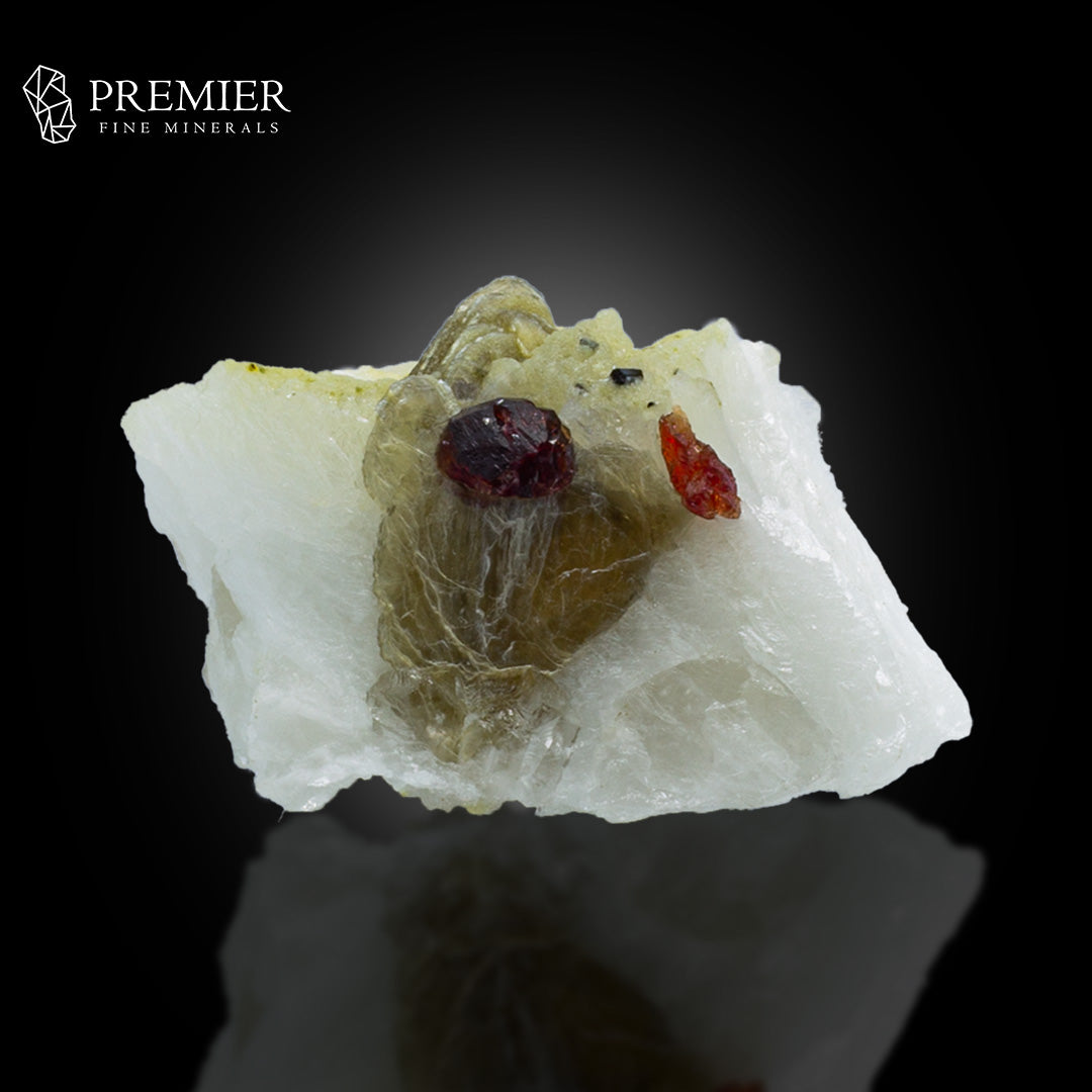 Red Garnet on Muscovite & Feldspar – Skardu Pakistan