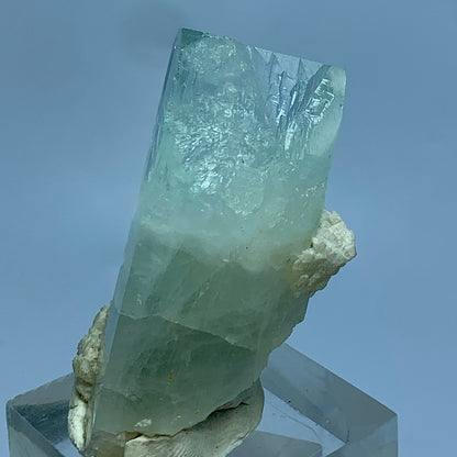 Etched Aquamarine, Albite Matrix, 256 Carats, Pakistan Mineral, Beryl Crystal, Rare Mineral, Natural Etching, Collector Specimen, Aesthetic Cluster, Pegmatite Mineral, Throat Chakra, Crystal Dimensions, Mineral Association