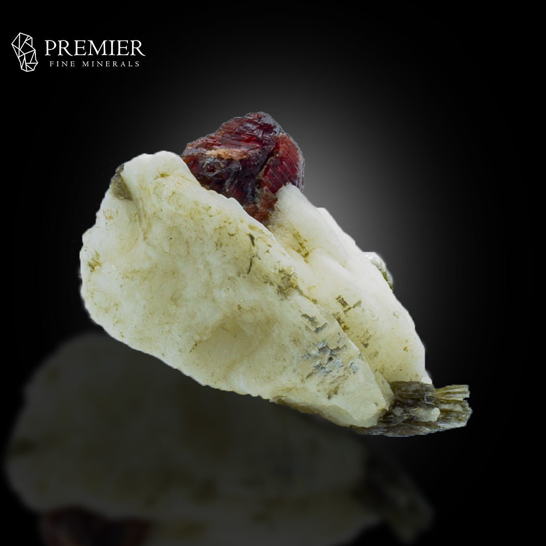 Etched Spessartine Garnet with Mica on Feldspar – Skardu Pakistan