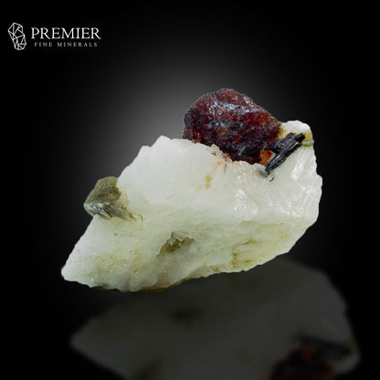 Etched Spessartine Garnet with Mica on Feldspar – Skardu Pakistan