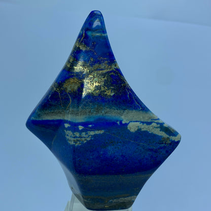 Lapis Lazuli Slab, 1305 Carat, Polished Lapis, Royal Blue, Golden Pyrite, Afghanistan Gemstone, Freeform Decor, Large Lapis, Wisdom Stone, Collector Slab