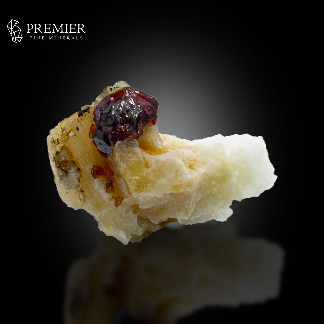 Etched Almandine Garnet on Feldspar – Skardu Pakistan