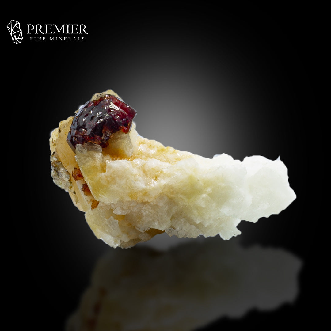 Etched Almandine Garnet on Feldspar – Skardu Pakistan