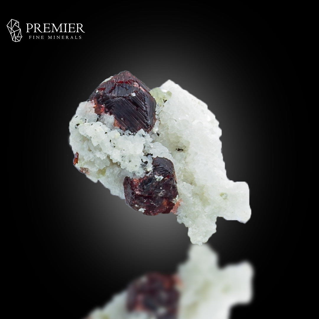 Etched Garnet Crystals on Feldspar – Pakistan Thumbnail